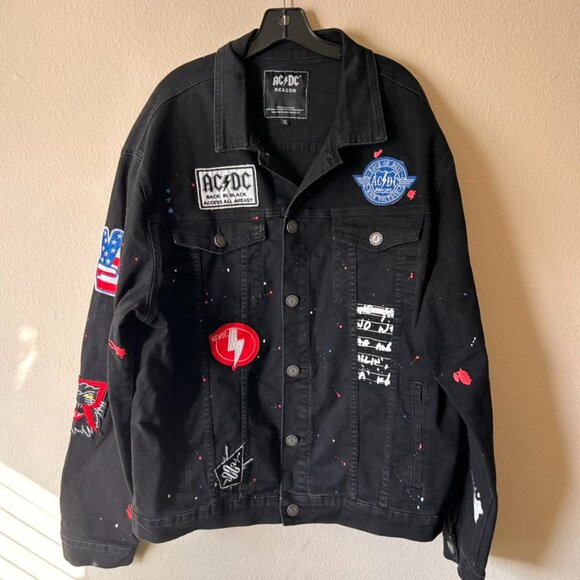 AC/DC Reason World Tour Commemorative black denim jacket XL & Pants jeans 40 - Picture 7 of 12